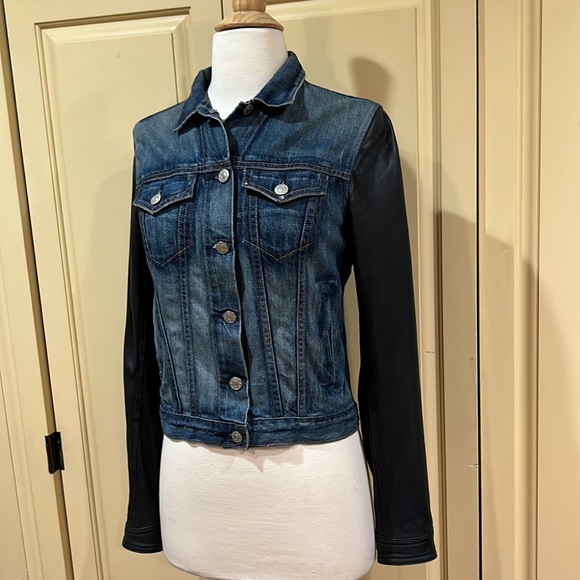 Rag & Bone Jackets Leather Sleeves Jacket - Picture 2 of 6